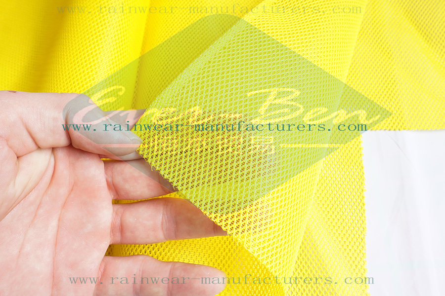 Yellow hi viz wear mesh fabrics supplier